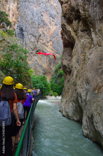 Saklıkent, Turkey - June, 2019: A view from the canyon in Saklıkent National Park
