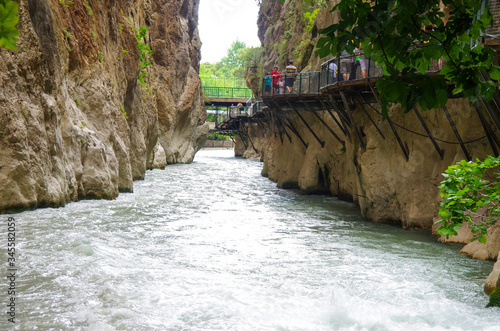 Saklıkent, Turkey - June, 2019: A view from the canyon in Saklıkent National Park