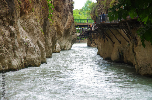 Saklıkent, Turkey - June, 2019: A view from the canyon in Saklıkent National Park