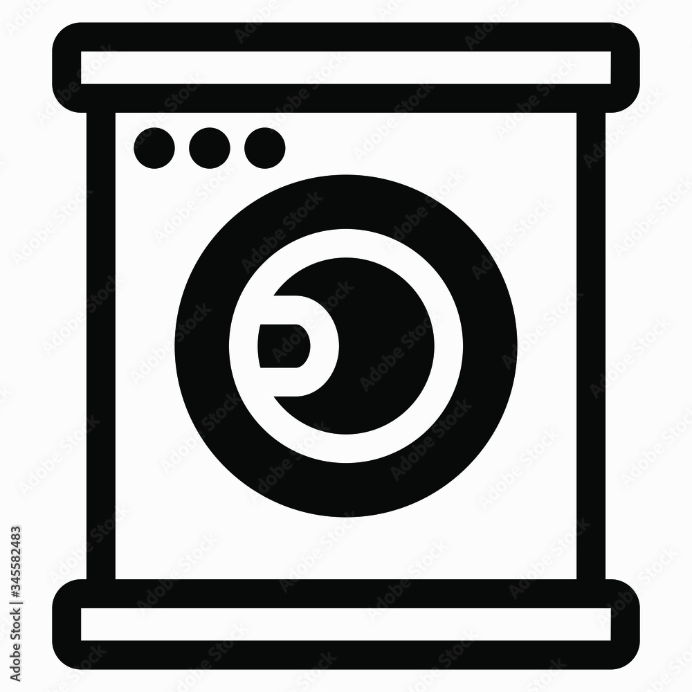 Washing machine icon. Illustration of washing clothes. Hotel linen cleaning. Cleaning clothes. Vector icon. Washing machine icon. Illustration of washing clothes. Hotel linen cleaning. Cleaning clothes. Vector icon.