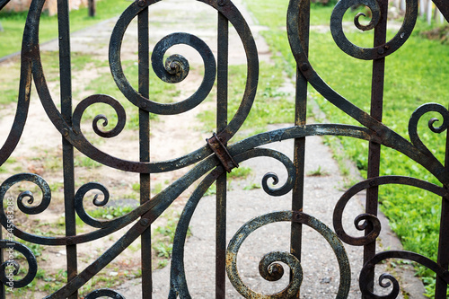 antique cast-iron fence the fence