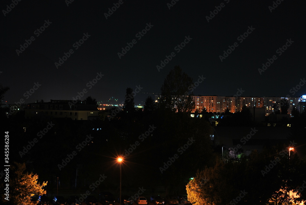 night view of Sarajevo
