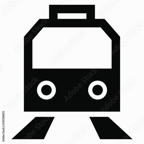Tram icon. Trolleybus icon. Urban transport. Intercity transport. Regular bus. Metro icon. City traffic. Bus access sign. Tram. Streetcar.Trolley. Tramcar. Trolley car. Vector icon.

