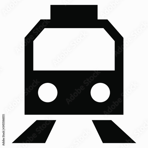 Tram icon. Trolleybus icon. Urban transport. Intercity transport. Regular bus. Metro icon. City traffic. Bus access sign. Tram. Streetcar.Trolley. Tramcar. Trolley car. Vector icon.
