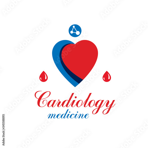 Vector heart shape logo cre...