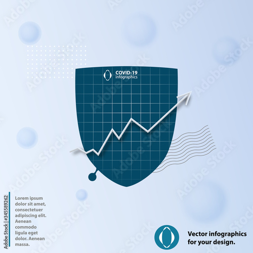 Coronavirus infographic poster vector illustration. Coveid-19 disease statistics flyer