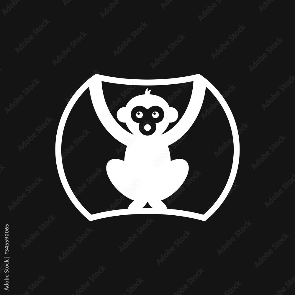 Vector monkey icon isolated on background. Animal symbol Vector monkey icon isolated on background. Animal symbol
