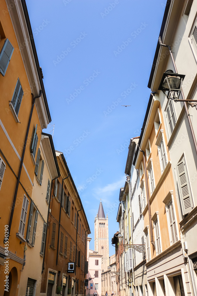 Parma, Italy. Beautiful architecture of Parma city centre.