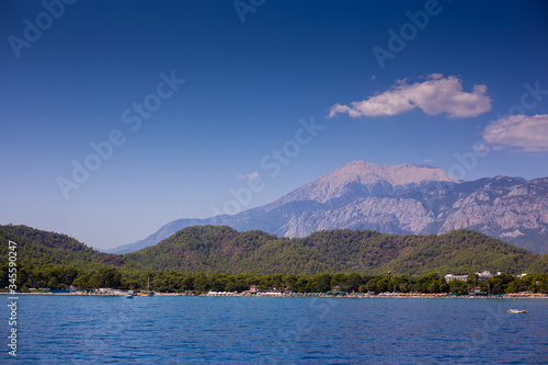 Kemer  Turkey   08-28-2019. View of the mountains of Kemer.