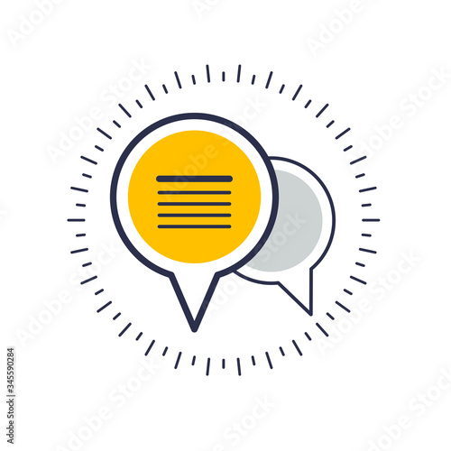 Technical support and frequently asked questions FAQ vector design element isolated on white, speech bubbles concept.