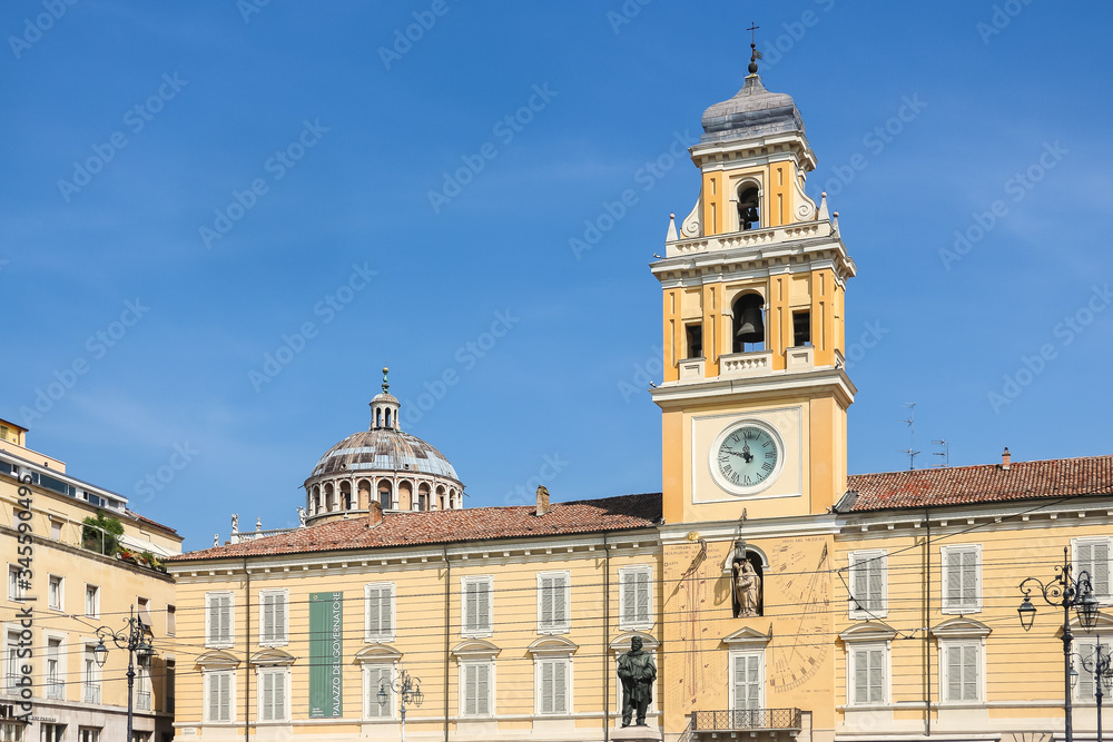 Parma, Italy. Beautiful architecture of Parma city centre.