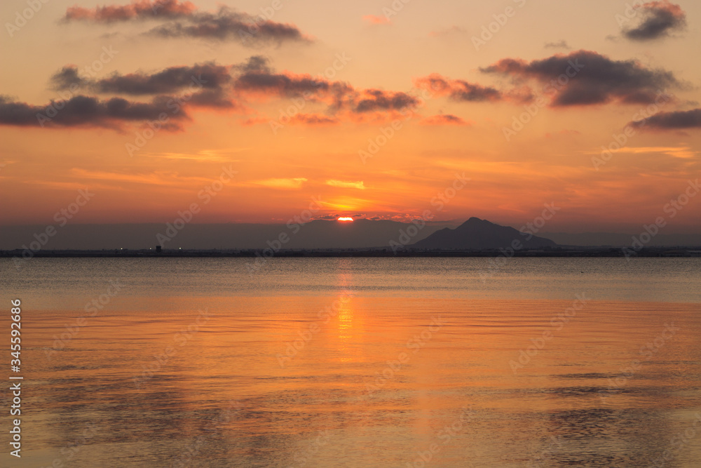 A beautiful sunset in the beach
A beautiful sunset in the beach