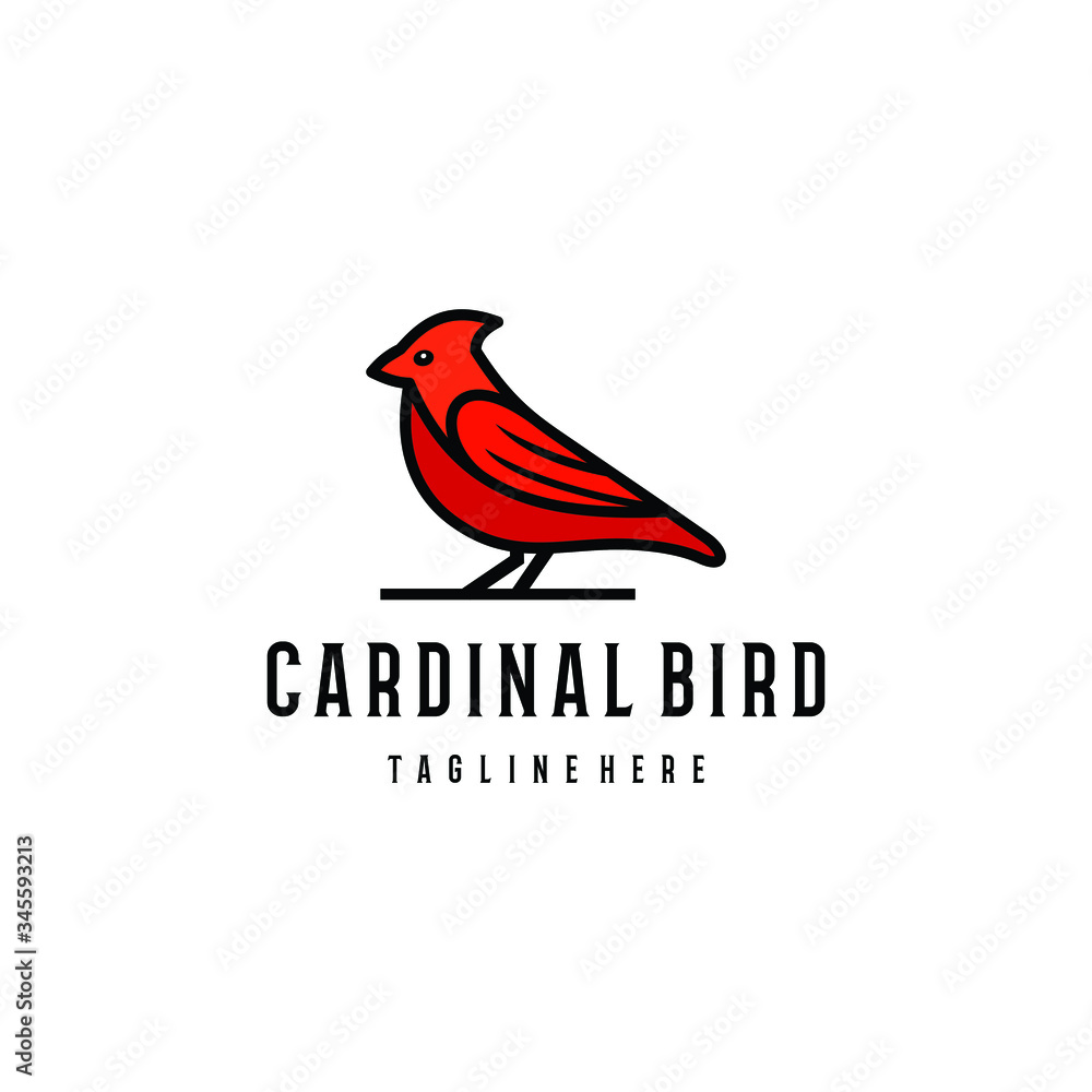 Cardinal bird logo design. Awesome modern cardinal bird logo. A cardinal bird logotype. Cardinal bird logo design. Awesome modern cardinal bird logo. A cardinal bird logotype.