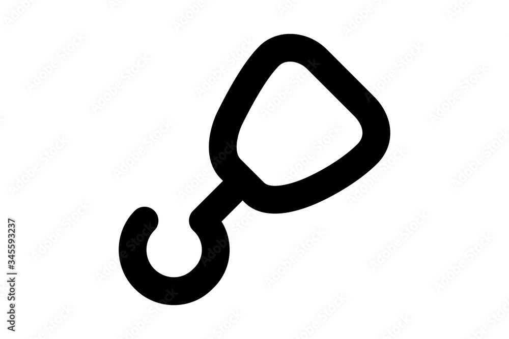 Crane hook icon vector isolated on white background for your web and mobile app design Crane hook icon vector isolated on white background for your web and mobile app design