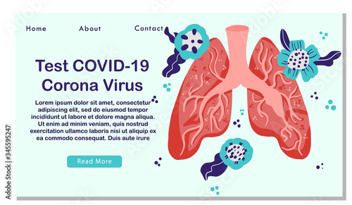 Vector healthy lungs on flowers. Background for label, advertisement of pulmonary medicine, landing or banner for pulmonology clinic, design for website or article about respiratory system health