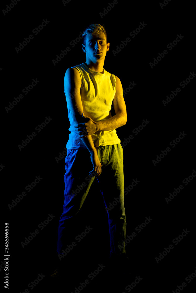 Cool modern guy in dual tone Cool modern guy in dual tone
