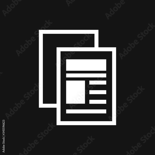 Newspaper icon vector. Symbol of news. Flat design.