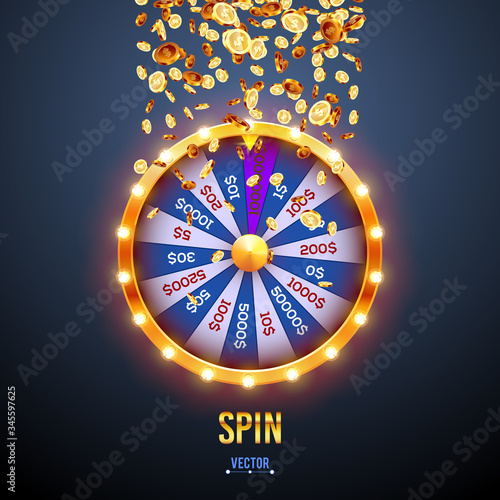Realistic 3d spinning fortune