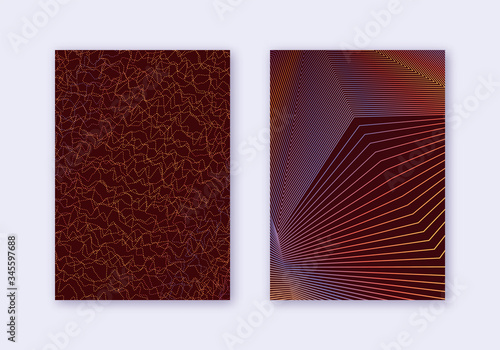 Cover design template set. Abstract lines modern b