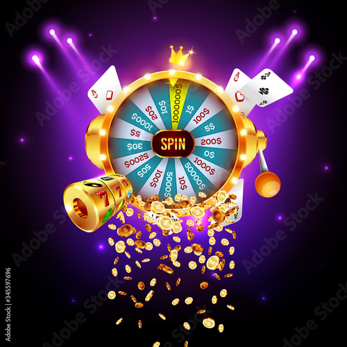 Realistic 3d spinning fortune