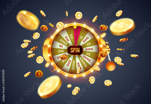 Realistic 3d spinning fortune