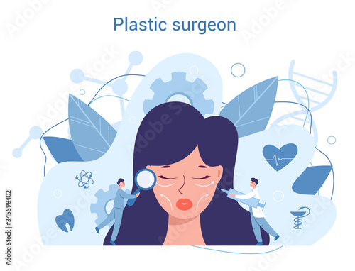 Plastic surgeon concept. Idea of body and face correction.