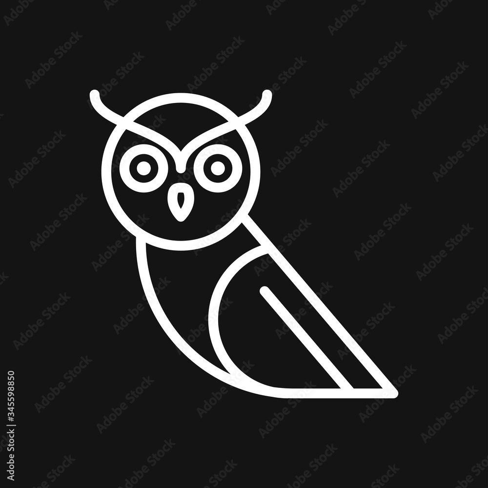 Owl icon. Vector images of owl on background. Owl icon. Vector images of owl on background.