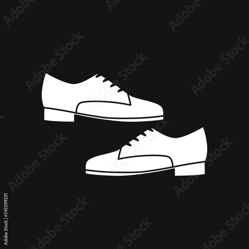 Oxfords icon. Oxford shoes flat vector symbol, sign, illustration.