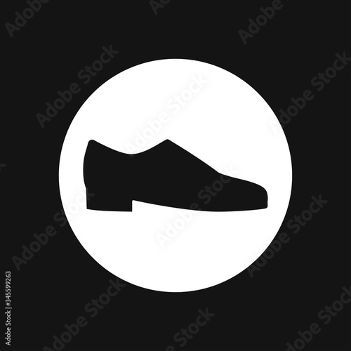 Oxfords icon. Oxford shoes flat vector symbol, sign, illustration.