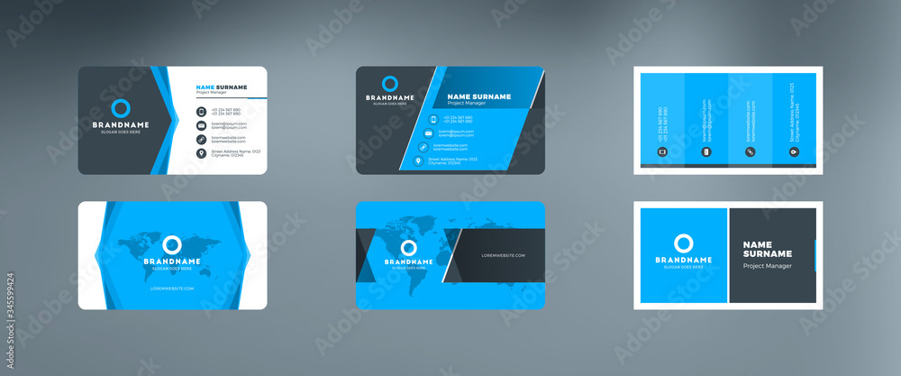 Set of modern business cards. Vector illustration. Stationery design Set of modern business cards. Vector illustration. Stationery design