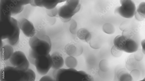 concept microscope bloods cells and virus corona or covid-19, abstract background with bubbles photo