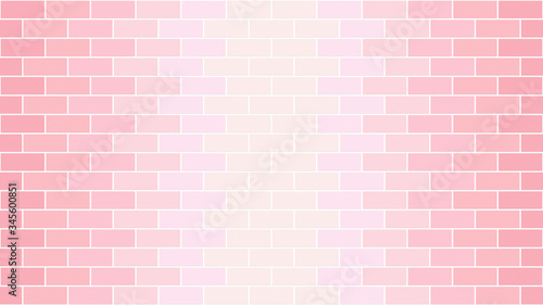 Pastel color brick wall background textured of color pink tone. © Phongsak