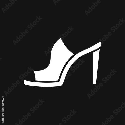 Peep-toe icon. High heels illustration. Shoes illustration. Shoes icon. Vector illustration