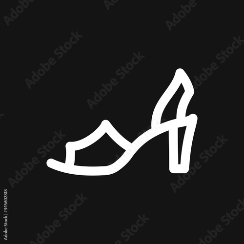 Peep-toe icon. High heels illustration. Shoes illustration. Shoes icon. Vector illustration