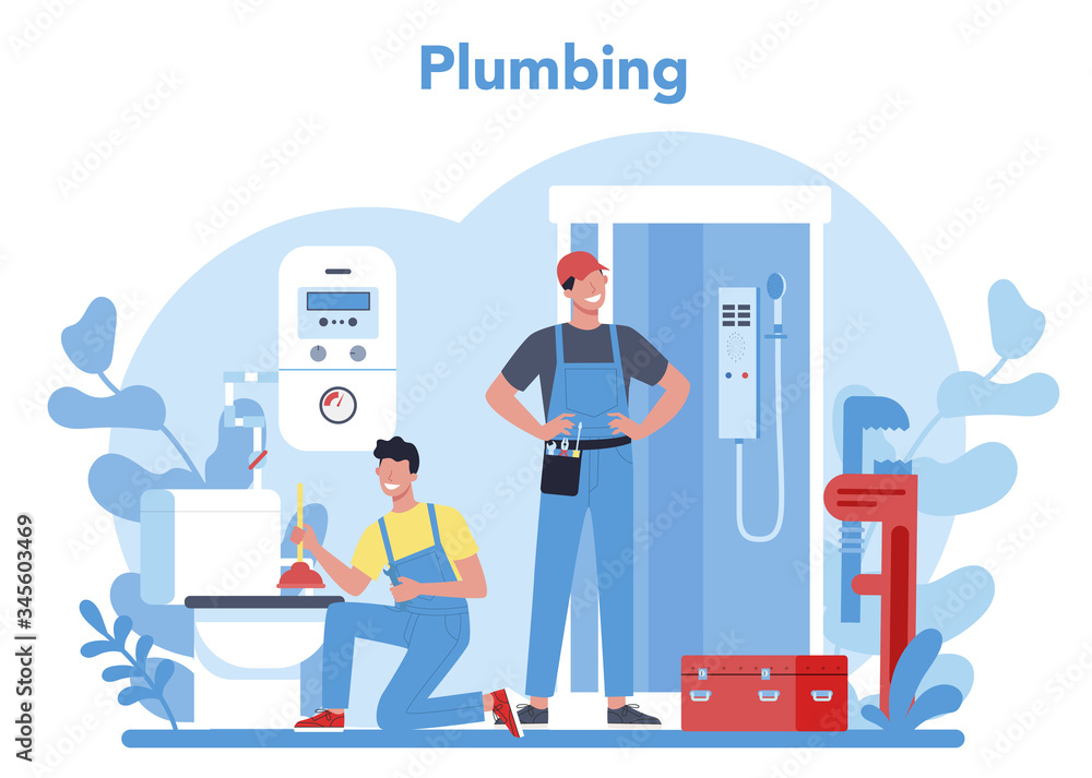 Plumbing service concept. Professional repair and cleaning Plumbing service concept. Professional repair and cleaning