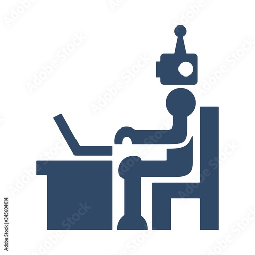 Chatbot icon in trendy flat style. Artificial intelligence sign.