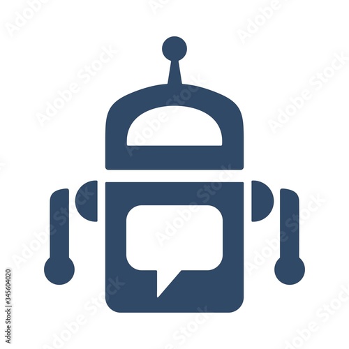 Chatbot icon in trendy flat style. Artificial intelligence sign.