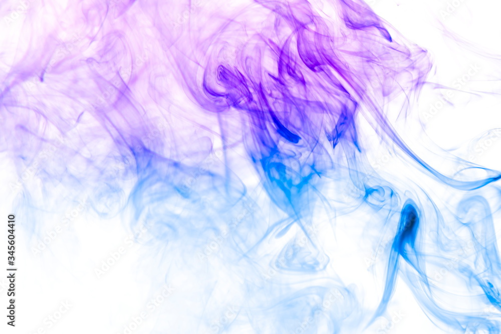 Obraz premium Colored smoke on white background