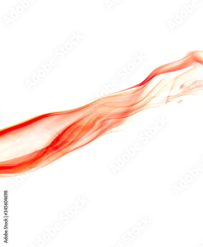 Red smoke on white background