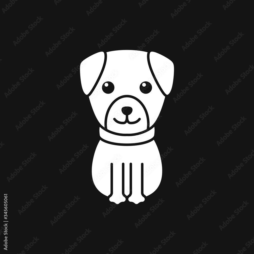 Obraz premium Puppy icon. Dog symbol. Vector element for your design