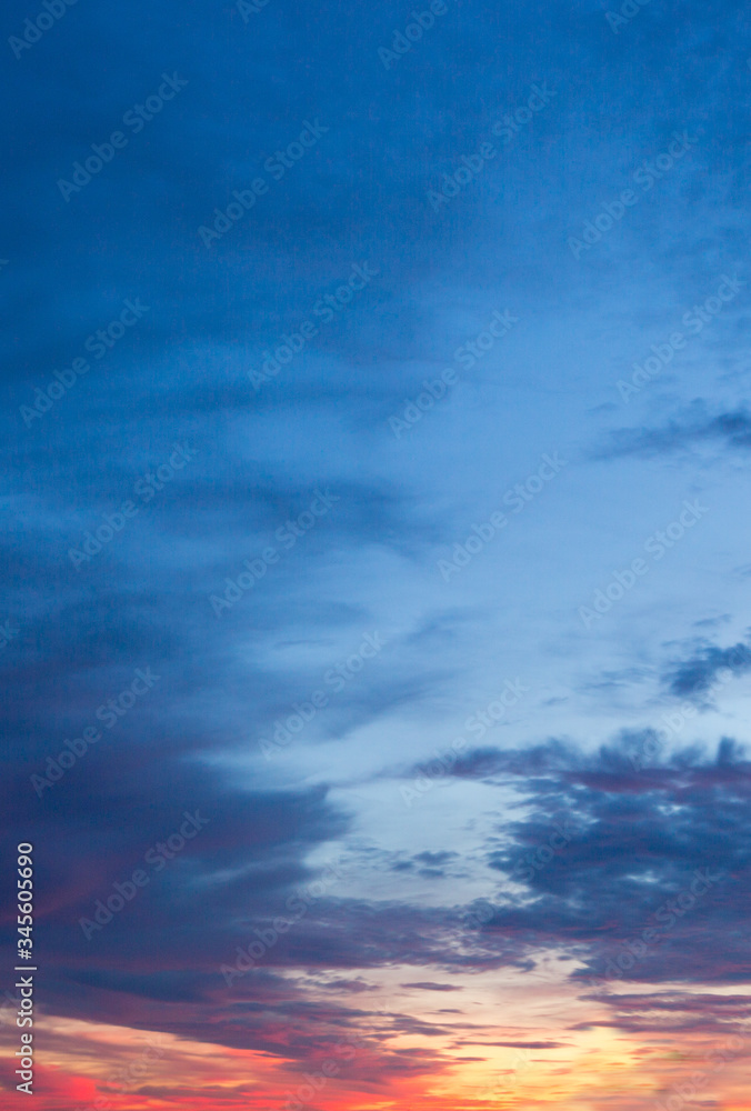 Fototapeta premium Beautiful sunset . Nature background with colorful sky.