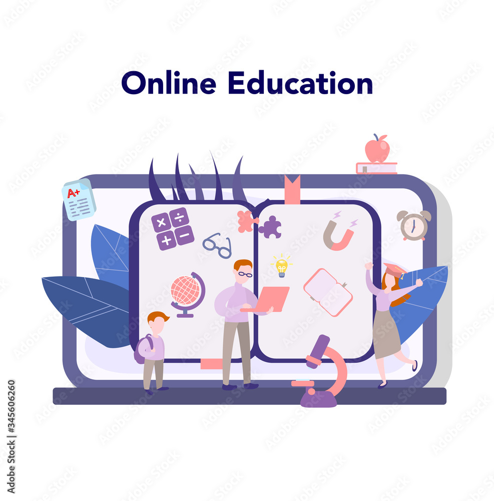 Learning system, online education service, idea of studying platform Learning system, online education service, idea of studying platform