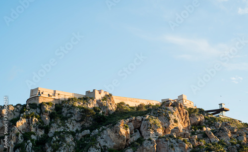 Castle fortress in the city of Aguilas, Murcia, Spain