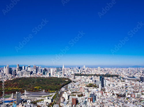 東京 青空と都市風景（新宿区・渋谷区周辺）
