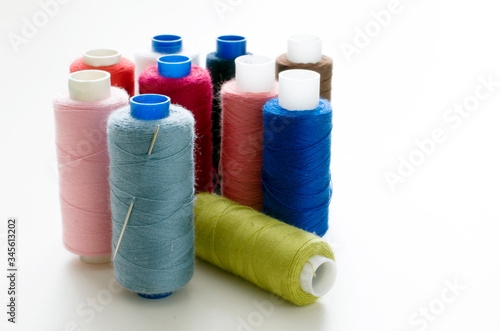 Threads for sewing different colors.