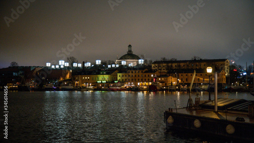 Canvas Print Stockholm, Night life / Sweden