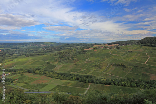 streets and vineyards of Château-Chalon, Jura, Burgundy, France