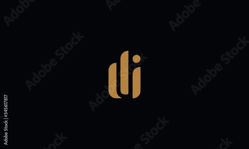 Photography DI logo design template vector illustration minimal design