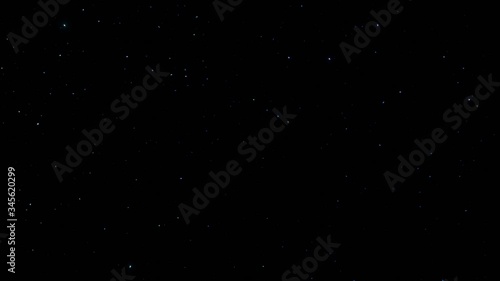 Blue glitter particle loop twinkle on black background.
