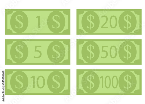 Denomination of dollar bills, hundred